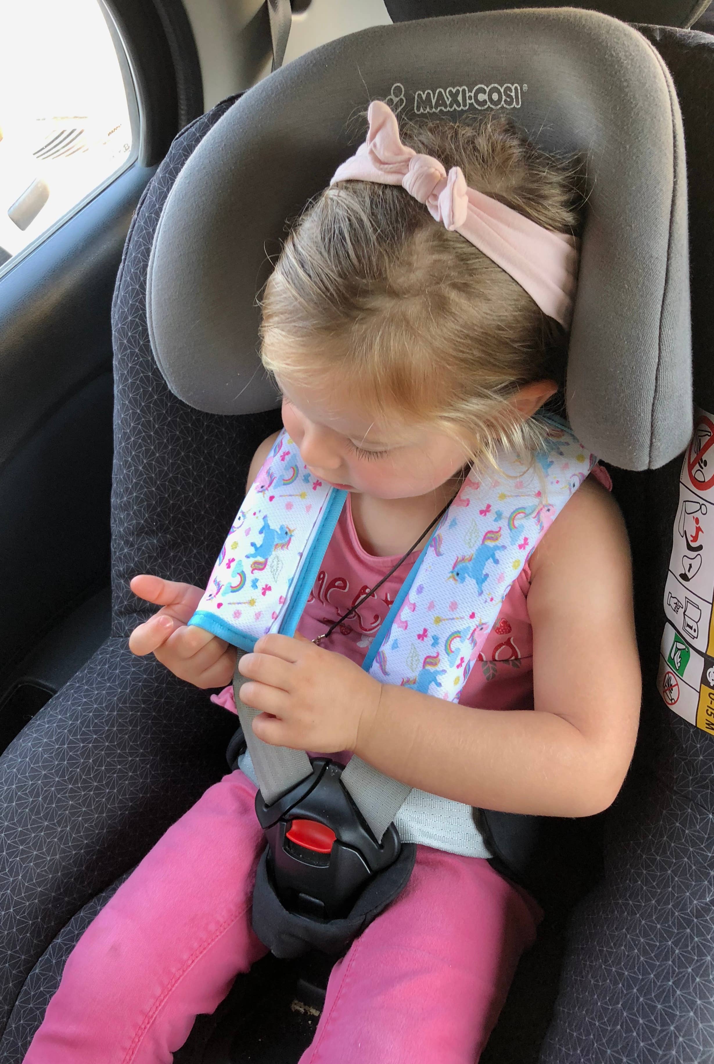 HECKBO - Vente Housse de siège auto – enfant et bébé - Protecteur de ceinture de sécurité enfant licorne 1x/2x6