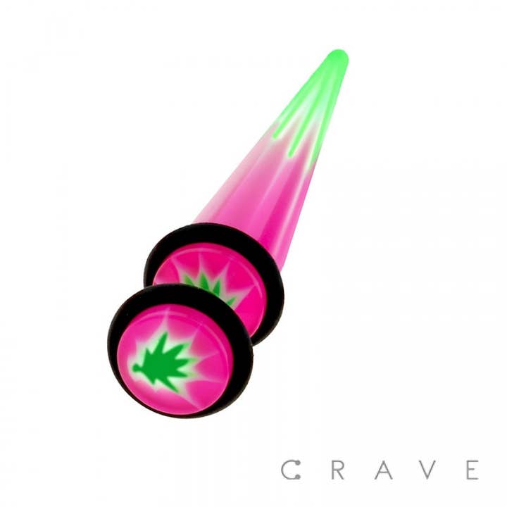 CRAVE - Vente Chaînes visage/corps - FAUX CÔNE ACRYLIQUE AVEC MARBRE DE MARIJUANA1