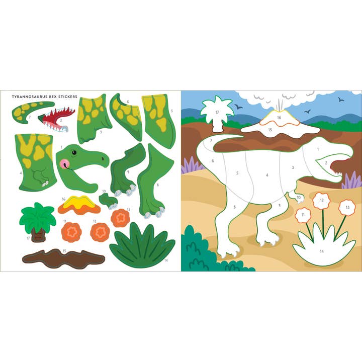 Peter Pauper Press - Wholesale Sticker - Kids & Baby - My First Color-by-Sticker Book -- Dinosaurs6