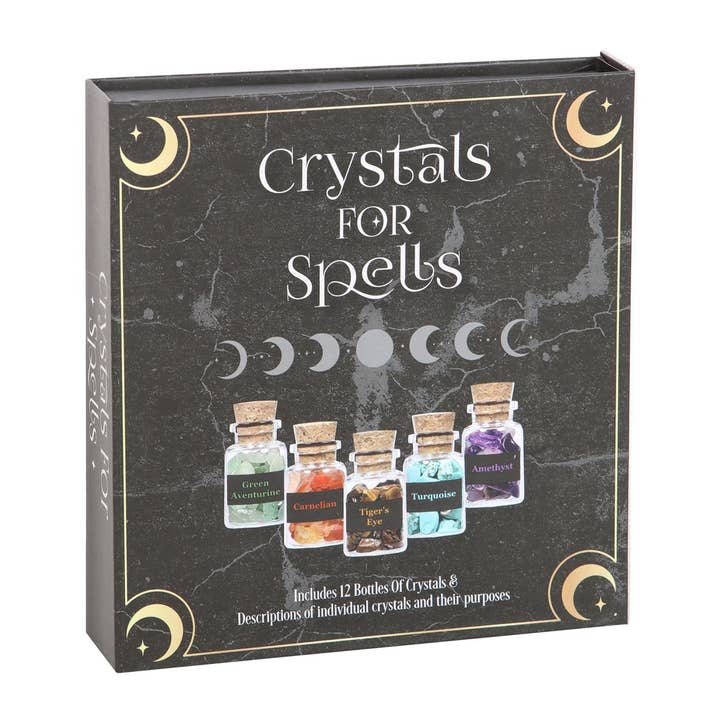 Pacific Trading - Wholesale Spiritual stone/crystal - Crystals for Spells Crystal Chip 12PC Gift Bottle Set1