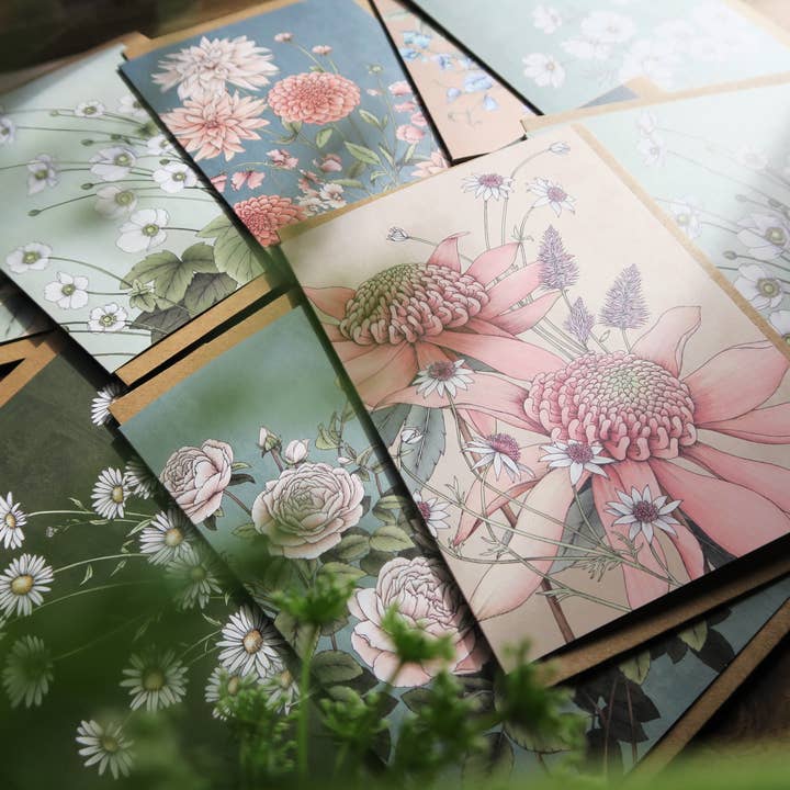 Typoflora - Wholesale Everyday greeting card - Daisy Portrait Card1