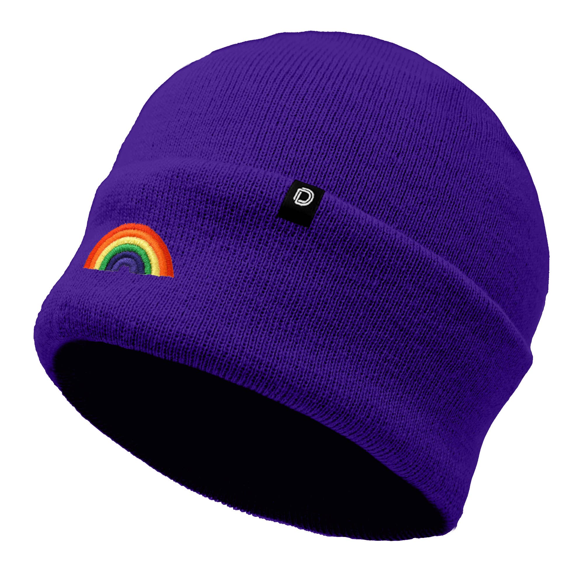 Dalix - Wholesale Beanie - Women's - Dalix Embroidered Rainbow Beanie Cap Cuffed Knit Hat Women68