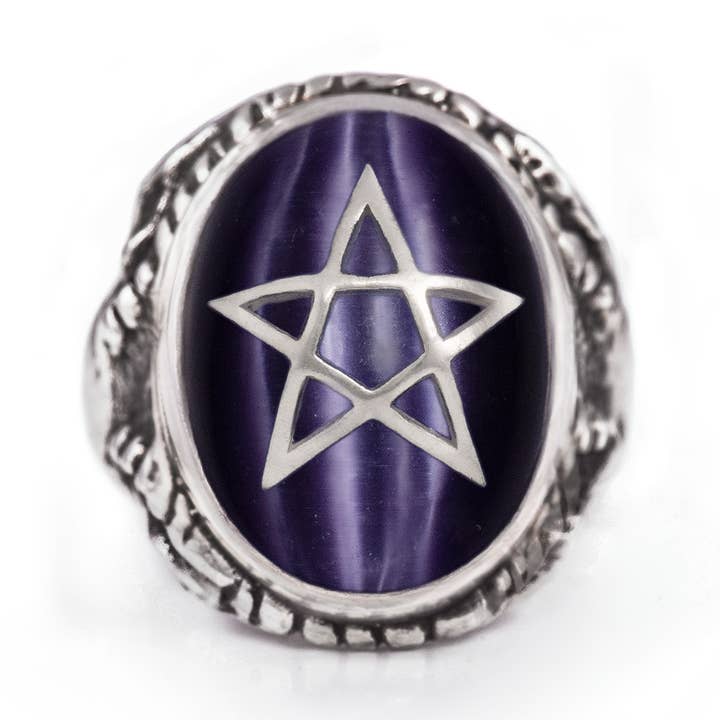 Purple Selenite Angel Heart Ring for wholesale by Alex Streeter