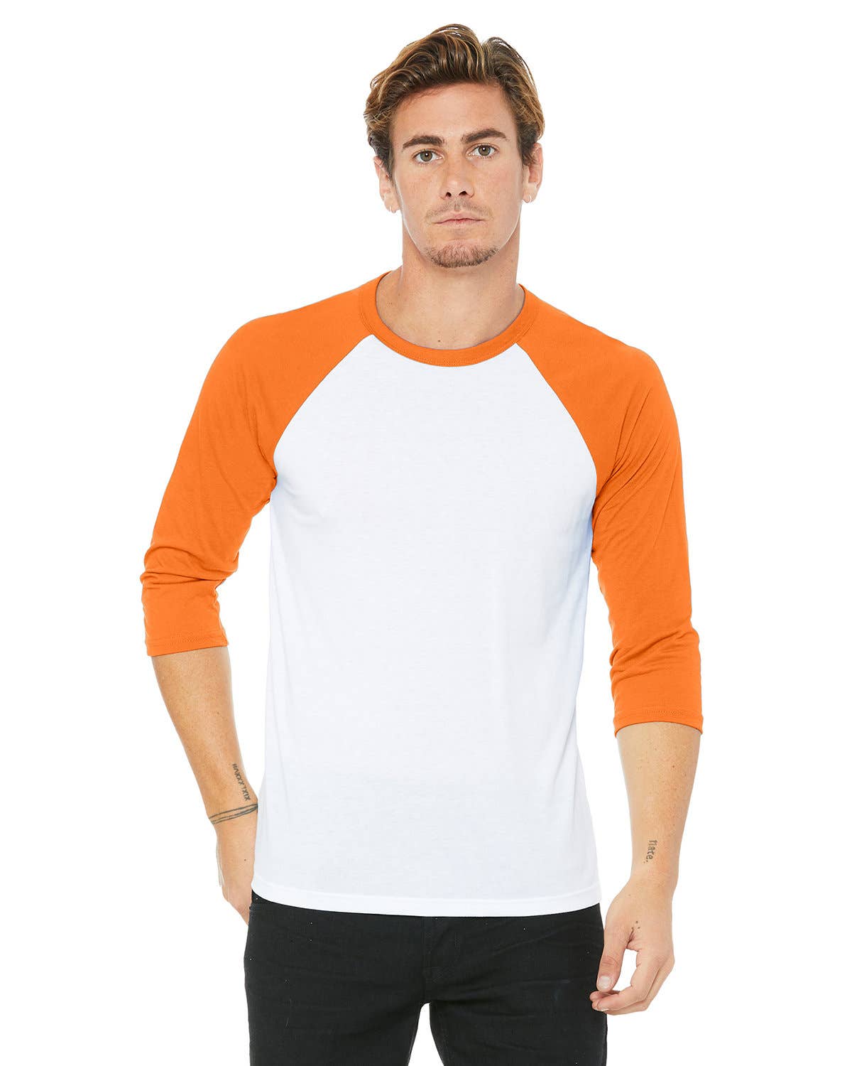 Total Apparel - Wholesale T-Shirt - Men's - Bella + Canvas 3200 - Unisex 3/4-Sleeve Baseball T-Shirt19
