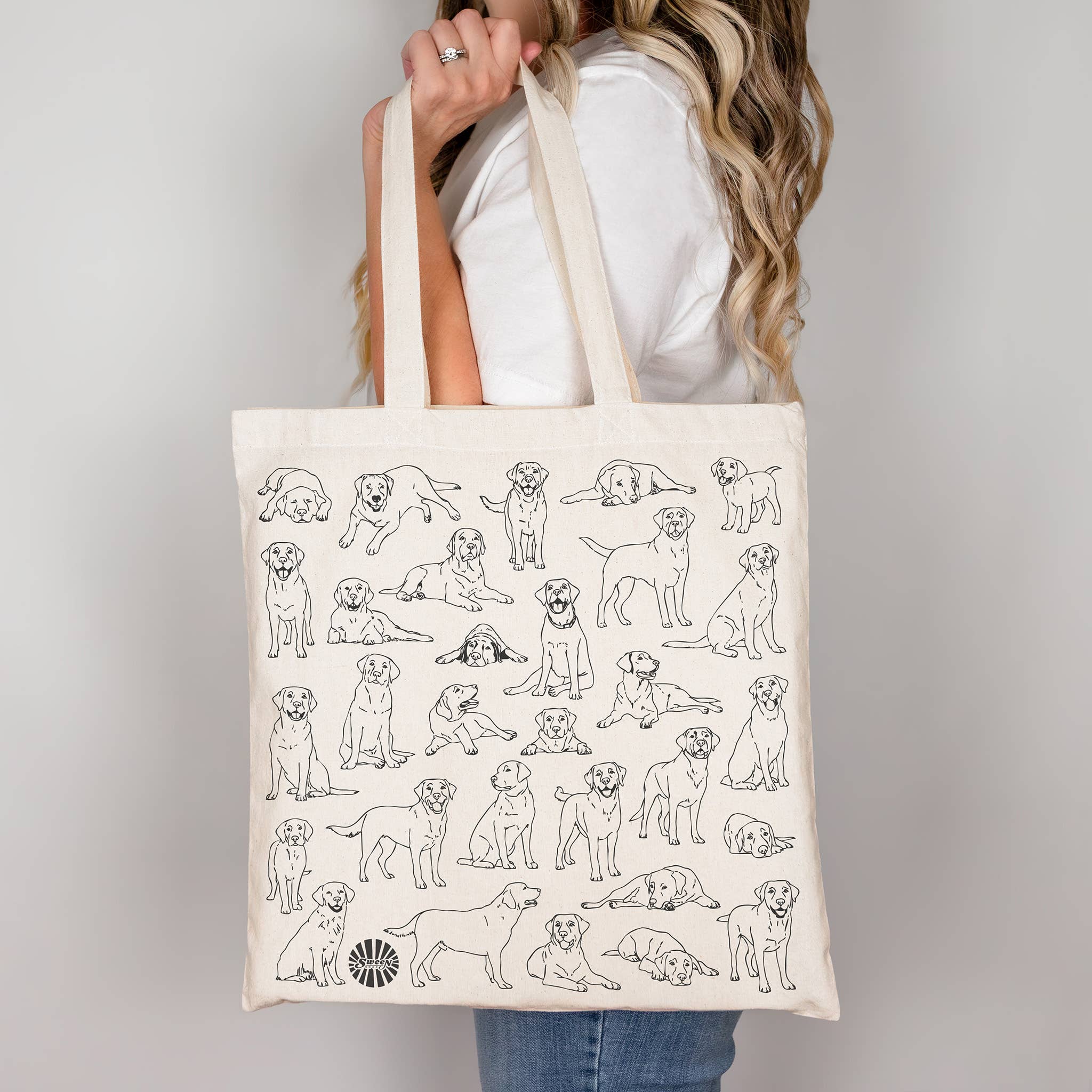 Sween Shop - Vente Tote bag – unisexe - Sac fourre-tout Labrador pour les amoureux des chiens & cadeau pour animaux de compagnie1