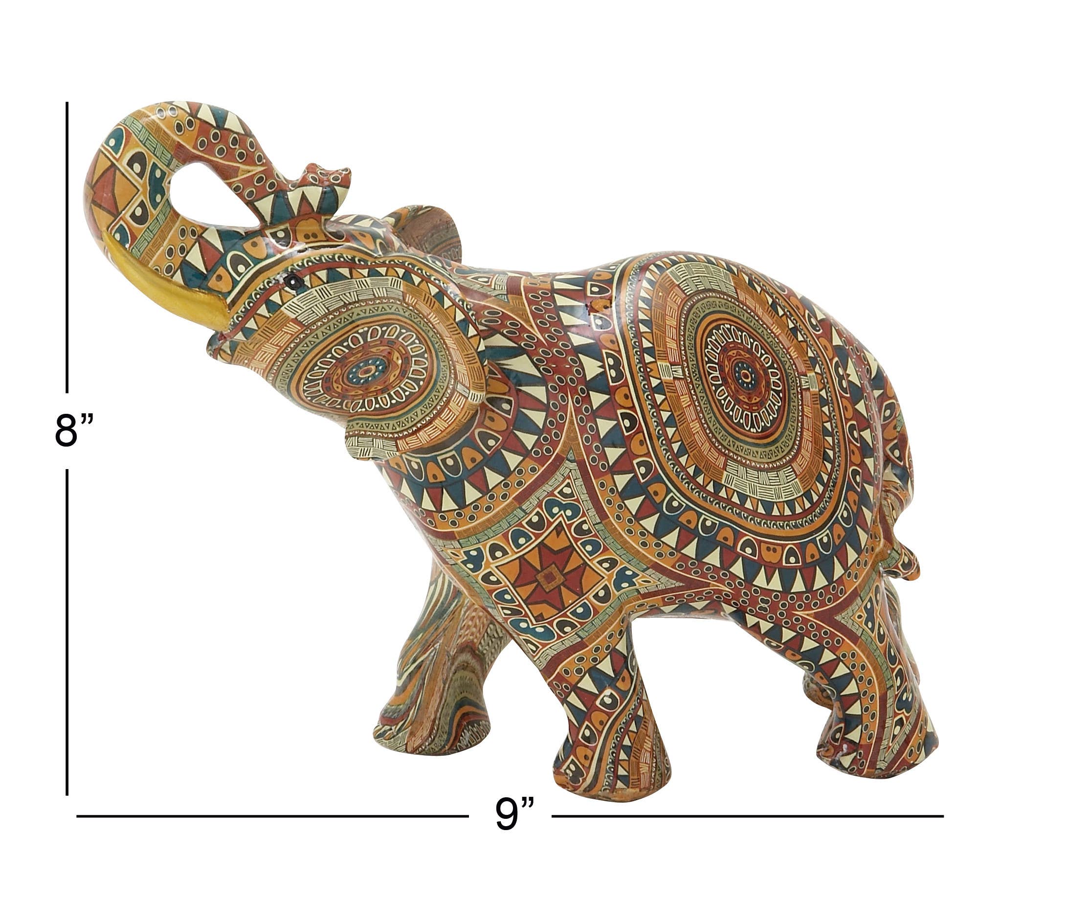 Import Corner - Wholesale Beeldje/beeldhouwwerk - A-20718: POLYSTONE OLIFANT 9"W, 8"H2