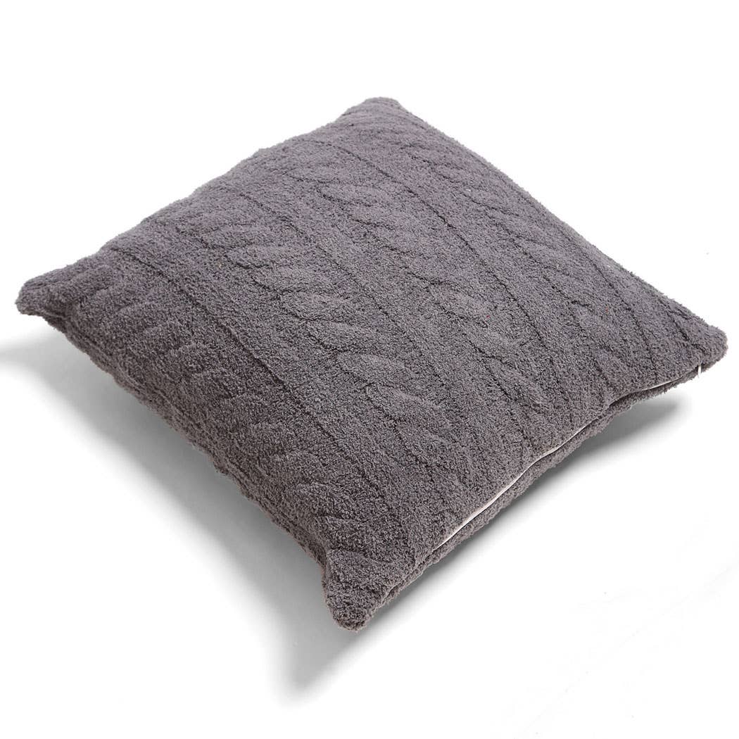Fashion City - Wholesale Throw Pillow Cover - Braided Cable Knit Luxury Soft Cushion Cover3