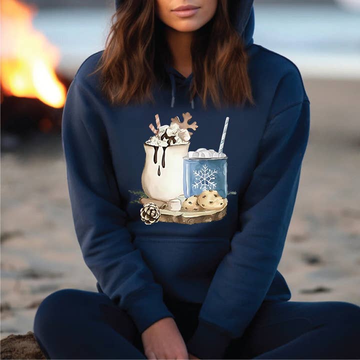 Hot Chocolate And Cookies Sweatshirts for wholesale by Clover + Cotton Co