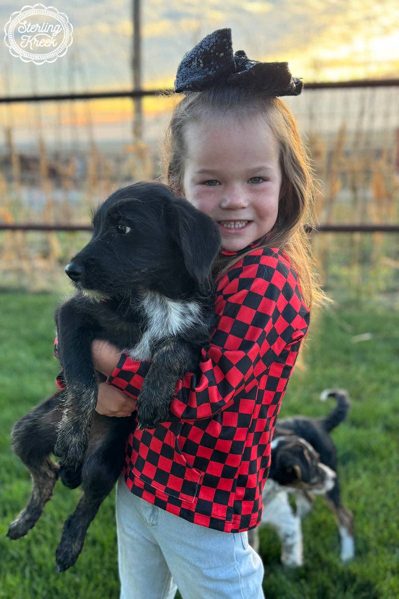 Sterling Kreek - Wholesale Sweatshirt - Kids - Mini Pep Rally Pullover - Red & Black1