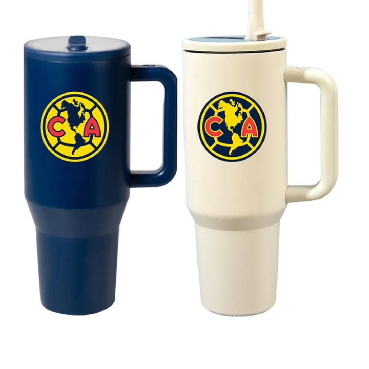 Lot de 2 gobelets d'hydratation en acier inoxydable Club America de La Liga MX, 40 oz pour la vente par Simran International