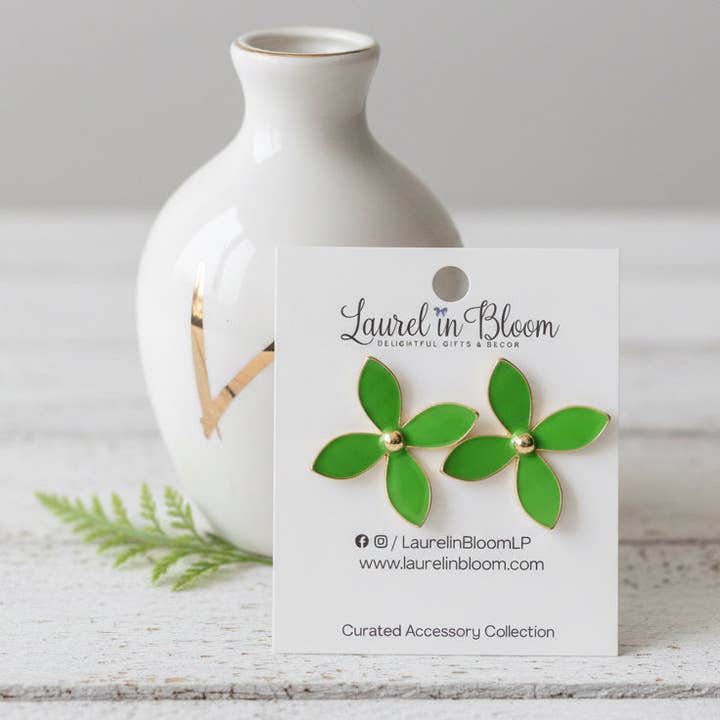 Quatre Flora Earrings for wholesale by Laurel in Bloom