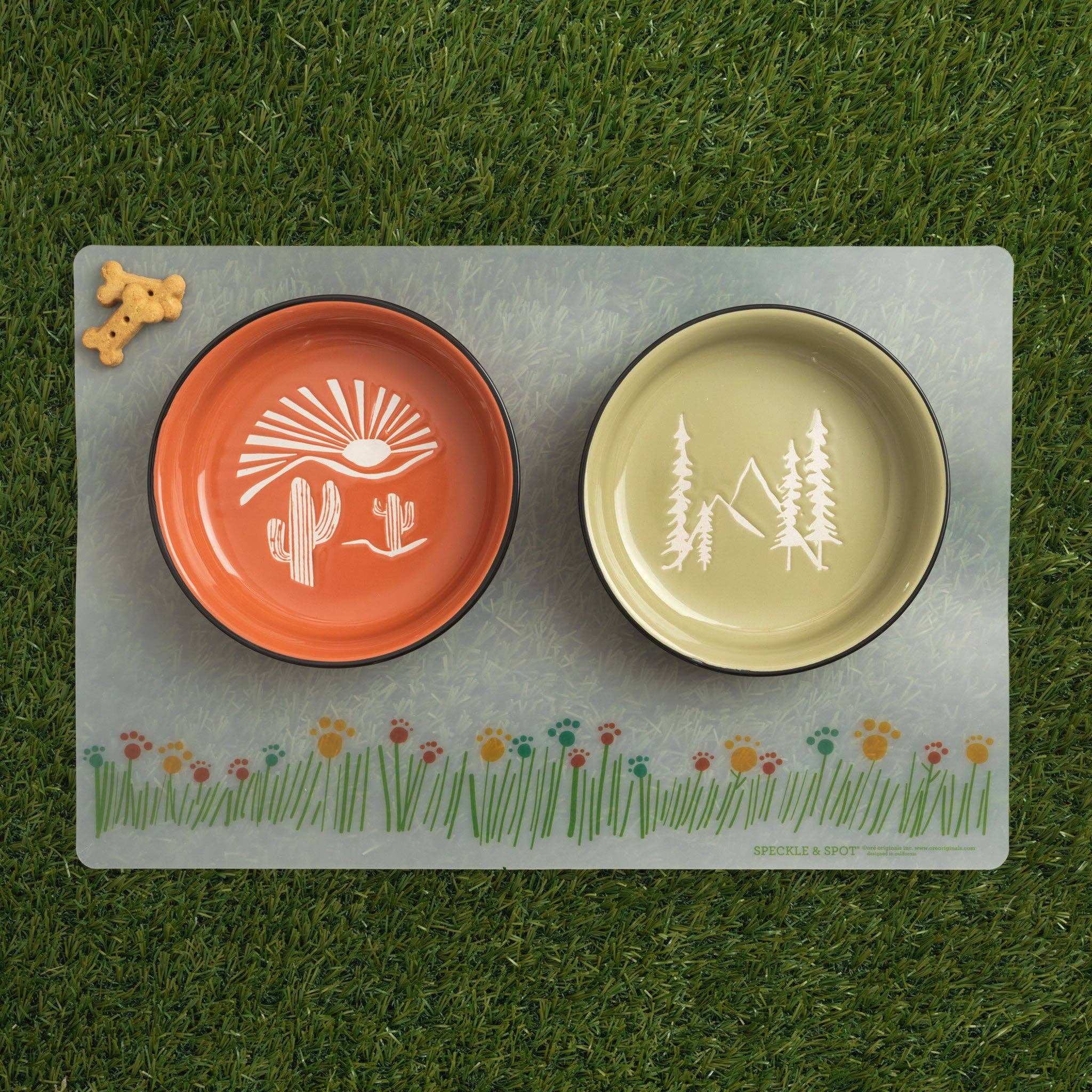 Speckle and Spot by Ore’ Originals - Wholesale Pet Food Mat - Dog - Pet Placemat | Frosted Green Grass3