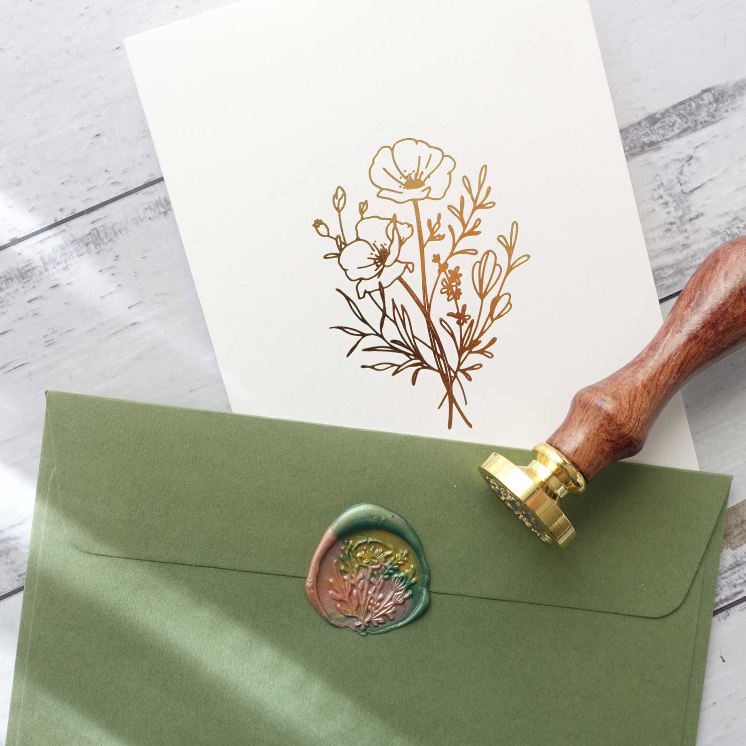 Fiona Ariva - Wholesale Rubber/Decorative Stamp - Wild flower wax seal stamp, wax seal kit or stamp head7