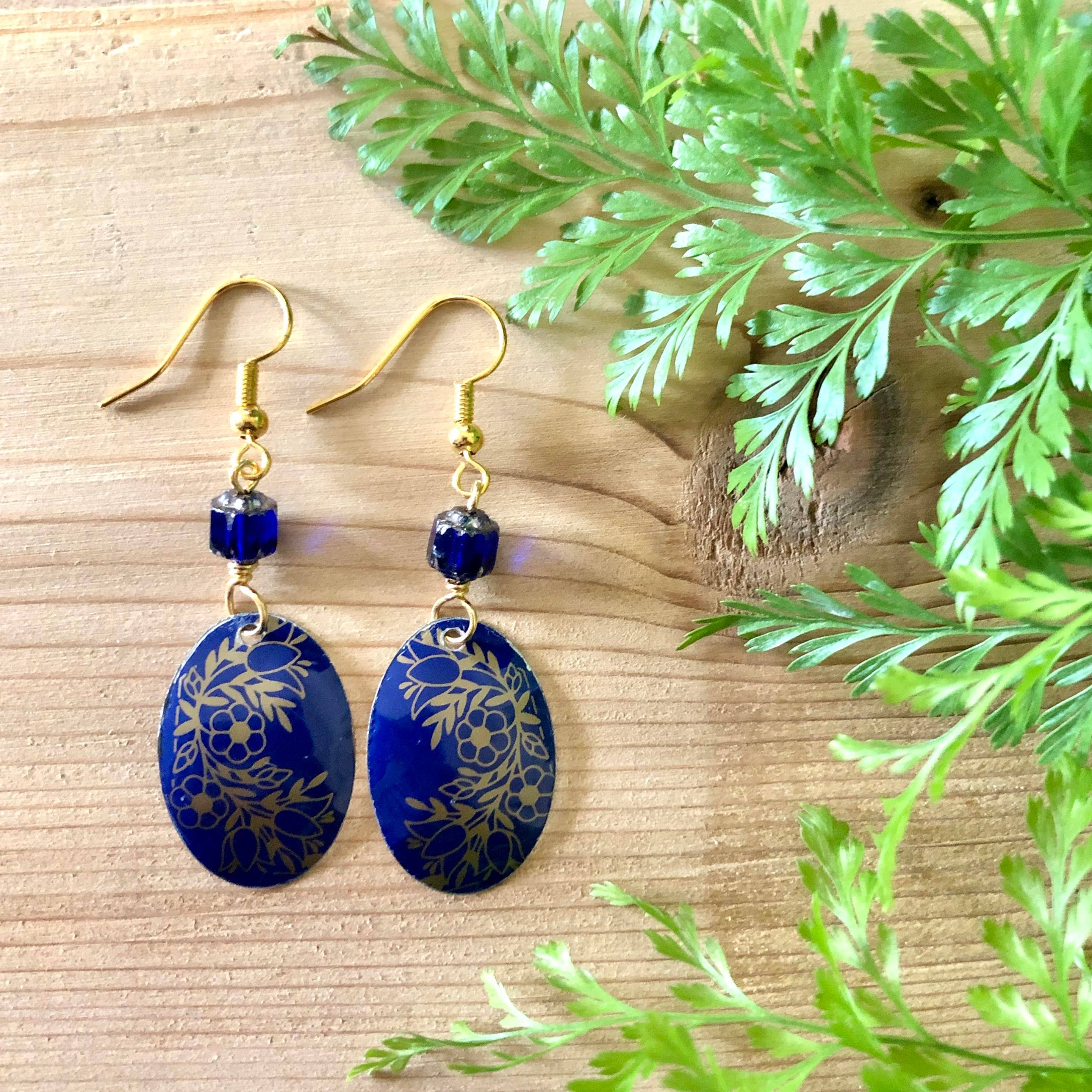 TTE Designs - Wholesale Dangle Earrings - Best Sellers - Set of 12 Recycled Vintage Tin Earrings 3