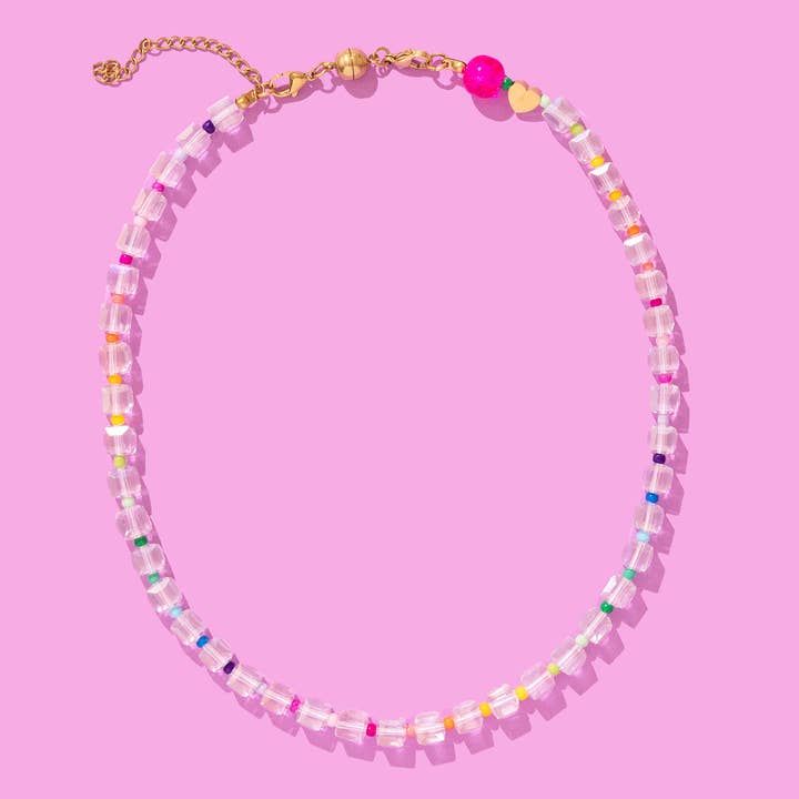 Collana con Perline - Trasparente + Multicolore - Jenn per la vendita all'ingrosso da parte di Taylor Elliott Designs