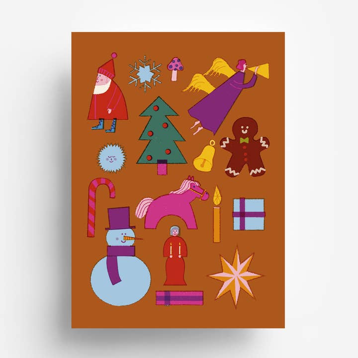 Christmas Things Postcard DIN A6 for wholesale by jungwiealt