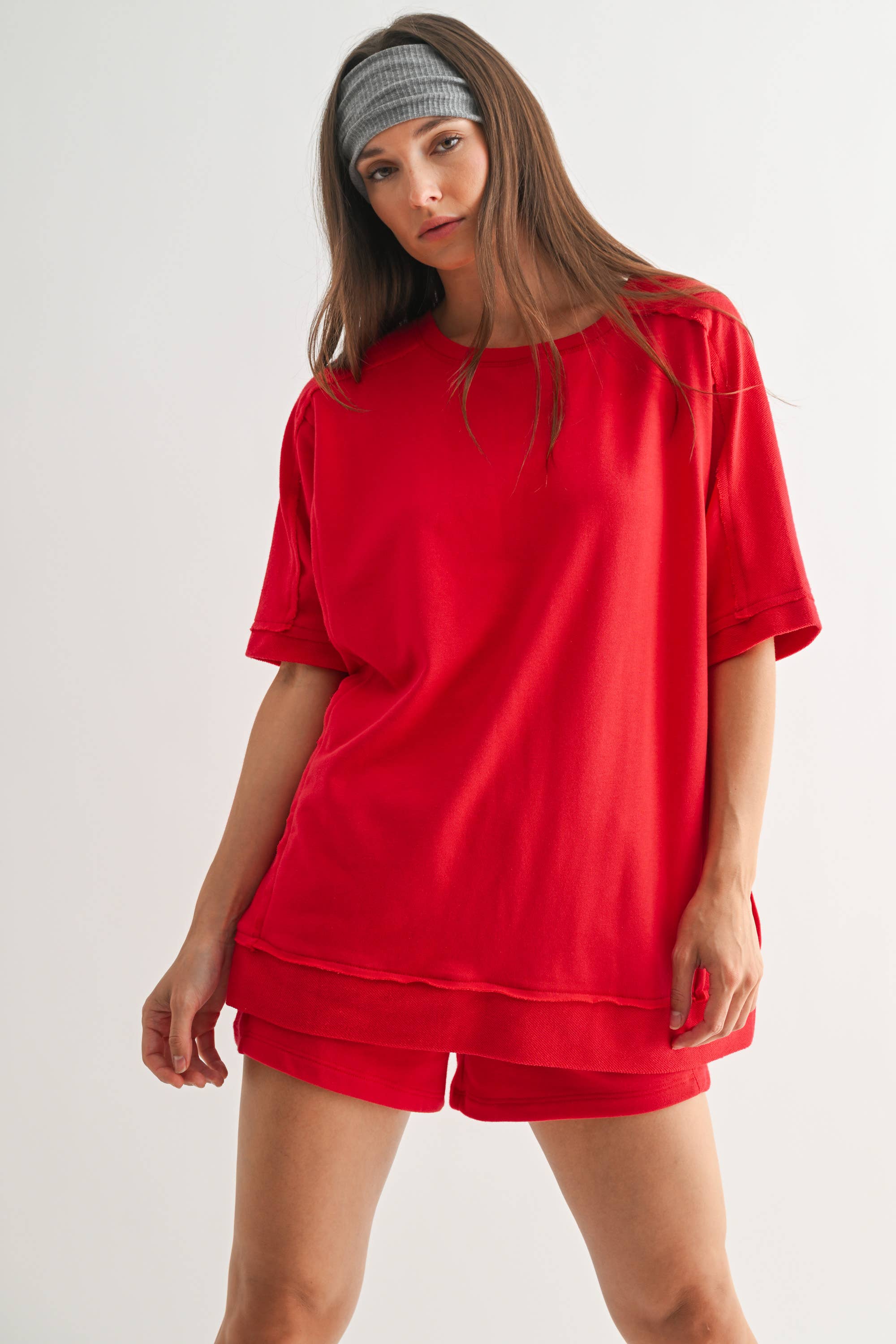 Mono B - Wholesale Tunic - Women's - Offset French Terry Dolman Sleeve Top8