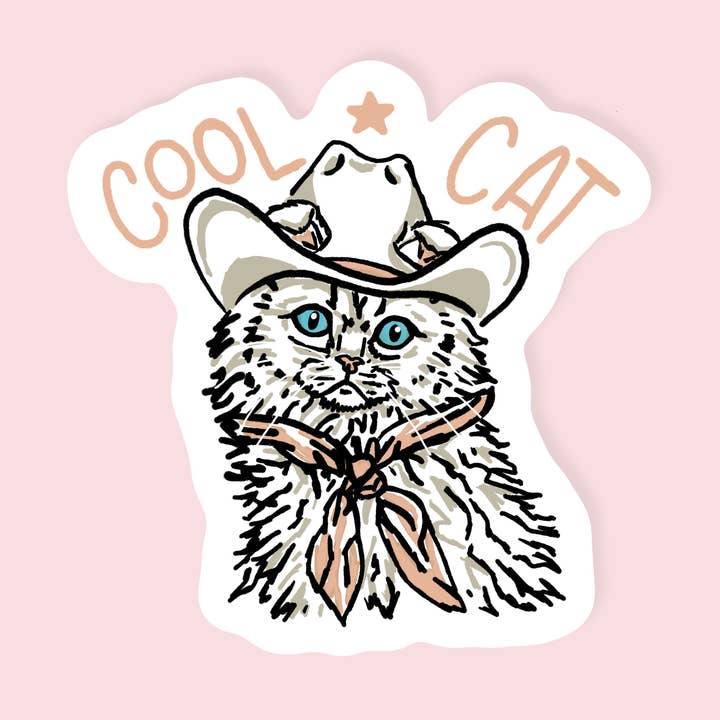 Cool Cat Sticker for wholesale by Urban Brew