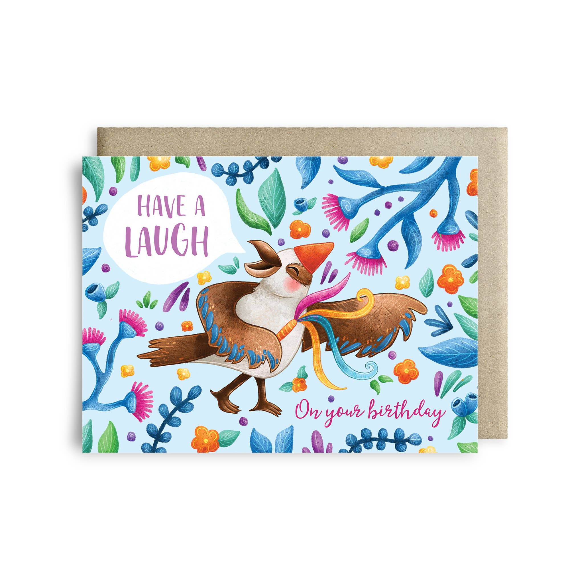 Stray Leaves – Großhandel Geburtstagskarten – Australische Kookaburra-Geburtstagskarte, recyceltes Tiermotiv