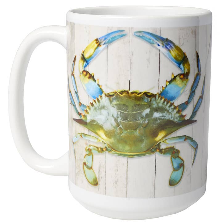 Blue Crab 15-oz. Ceramic Mug for wholesale by Galleyware