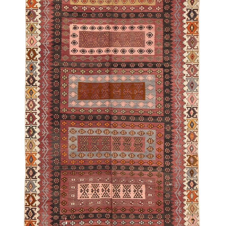 (200 cm x 410 cm) Antiek Handgemaakt Turks Kilim Vloerkleed voor wholesale door Rugtolia