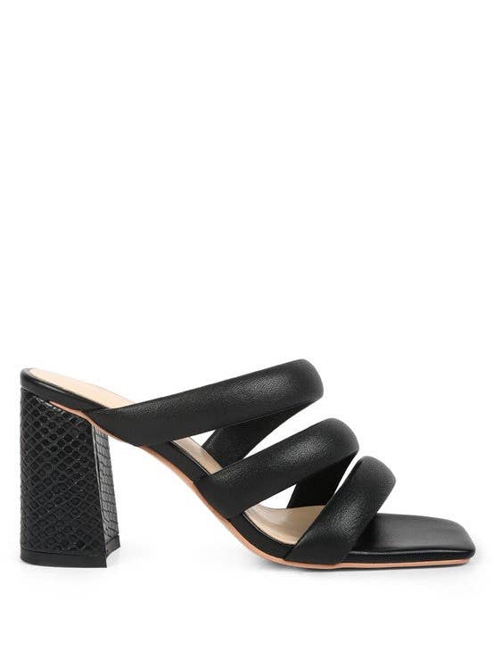 Fleur Couture - Wholesale Sandals - Women's - Kywe Textured Heel Chunky Strap Sandals