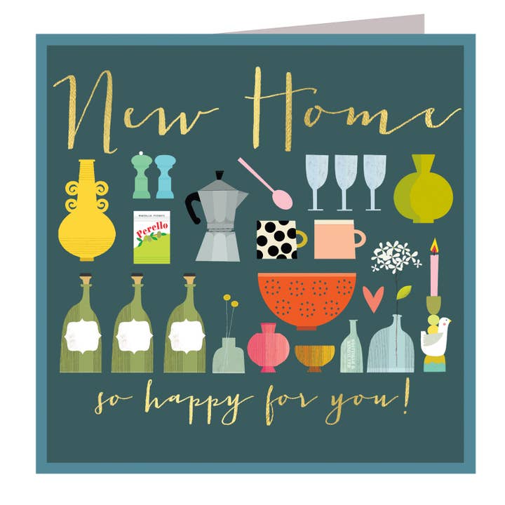 WO90 Guldglänsande Nytt Hem Kort för wholesale av Kali Stileman Publishing