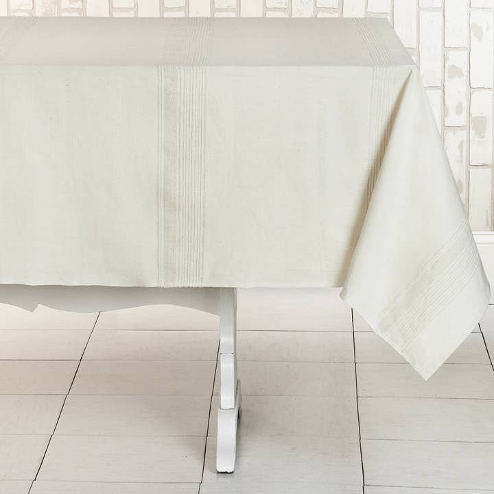 Sustainable Threads - Wholesale Tablecloth - Cotton Tablecloth | Handwoven Whipped Cream | Fair Trade0