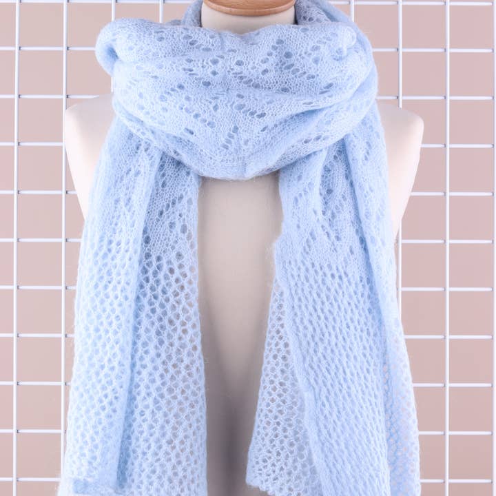 NAÏS PARIS - Wholesale Scarf - Women's - OPENWORK MOHAIR WOOL SHAWL36