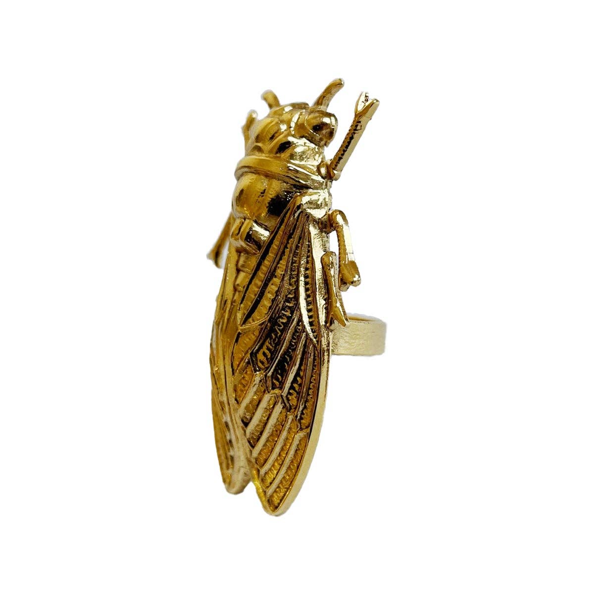 Lotta Djossou Paris - Wholesale Cocktail/Statement Ring - Cicada gold stainless ring - jewelry - gift - art craft3
