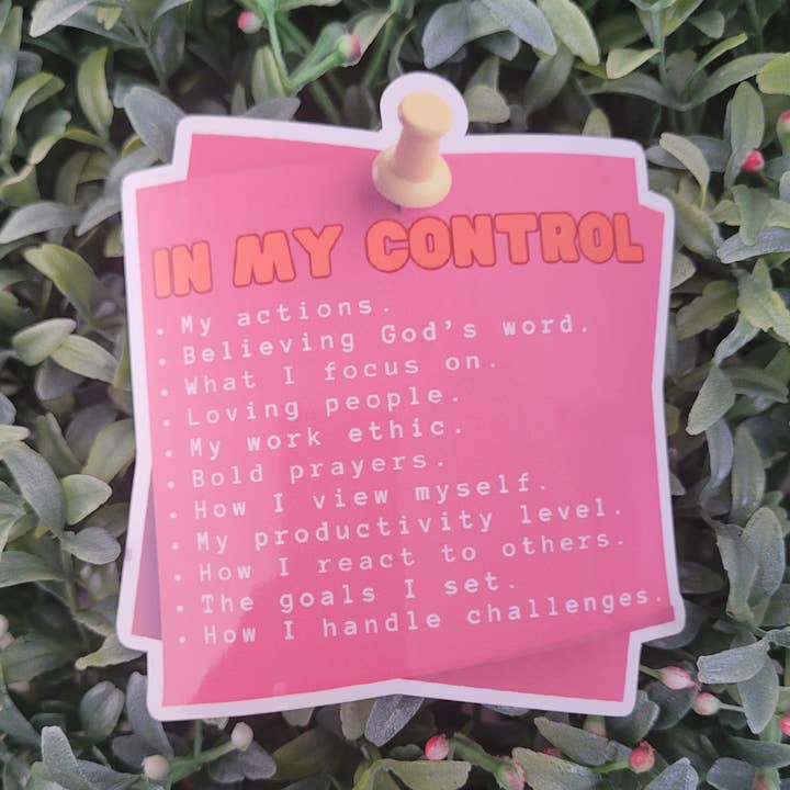 In My Control Sticker for wholesale by Self Care Tribe