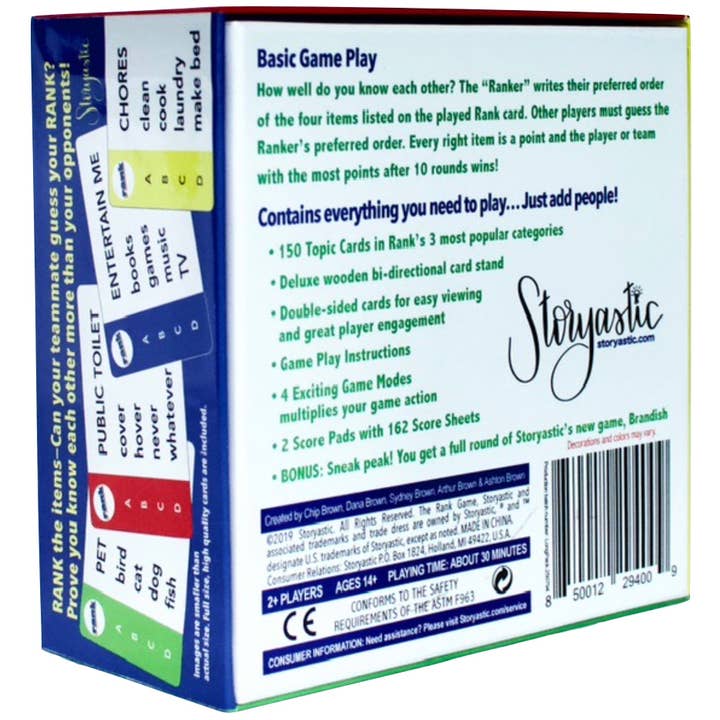 Storyastic - Wholesale Card Game - The Rank Game🏆🏆ToyFair NewYork Favorite Pick +Other Awards