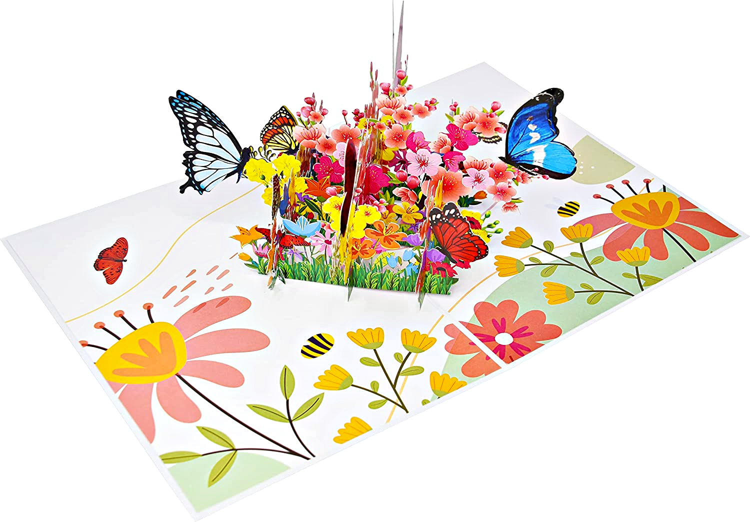 Wonder Paper Art - Vendita all'ingrosso Biglietti di auguri generici - Biglietto pop-up 3D con farfalle primaverili4