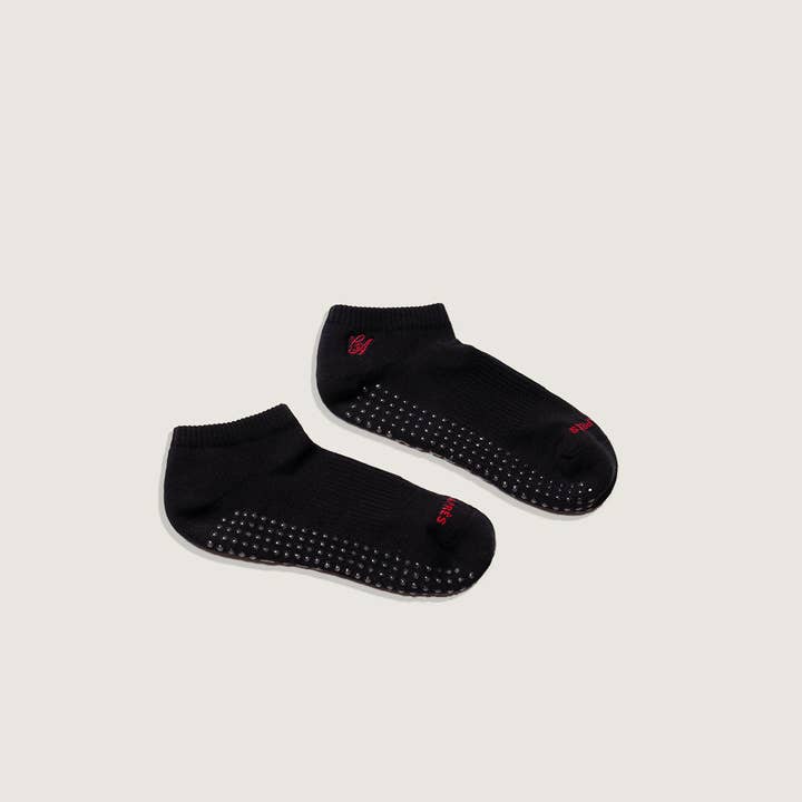 The Perry Ankle Grip Sock in Black for wholesale by Cafe Apres