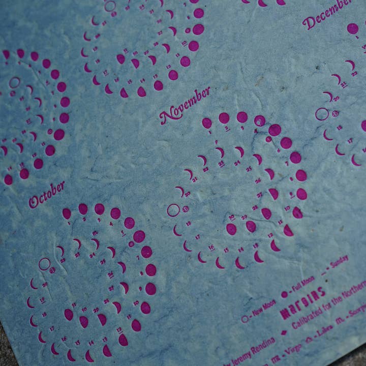 Moonlight 2025 Plantable Wildflower Calendar ECLIPSE BLUE/ MAGENTA for wholesale on Faire