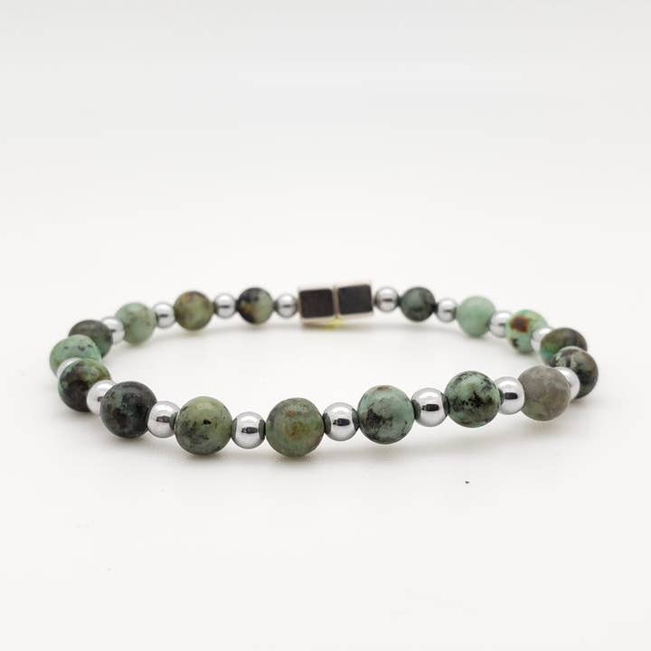 Single Strand Handmade Magnetic Bracelet (stones)- set of 10 for wholesale by Unique Magnetic Jewelry