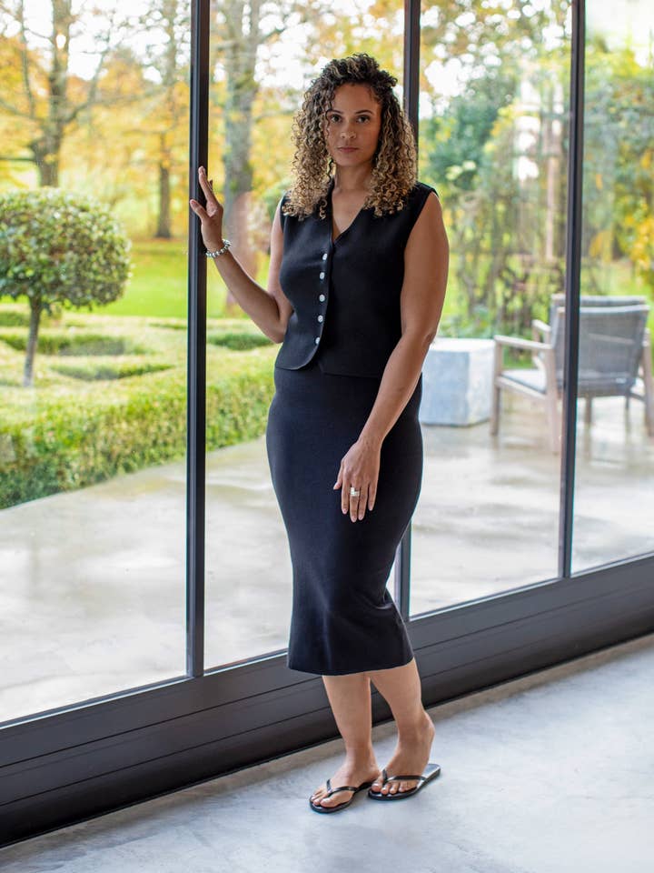 CHALK UK Ltd - Wholesale Suit Vest - Women's - Peta Waistcoat | Black