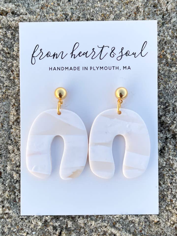 Beach Sand Earrings for wholesale by From Heart & Soul Clay Co.