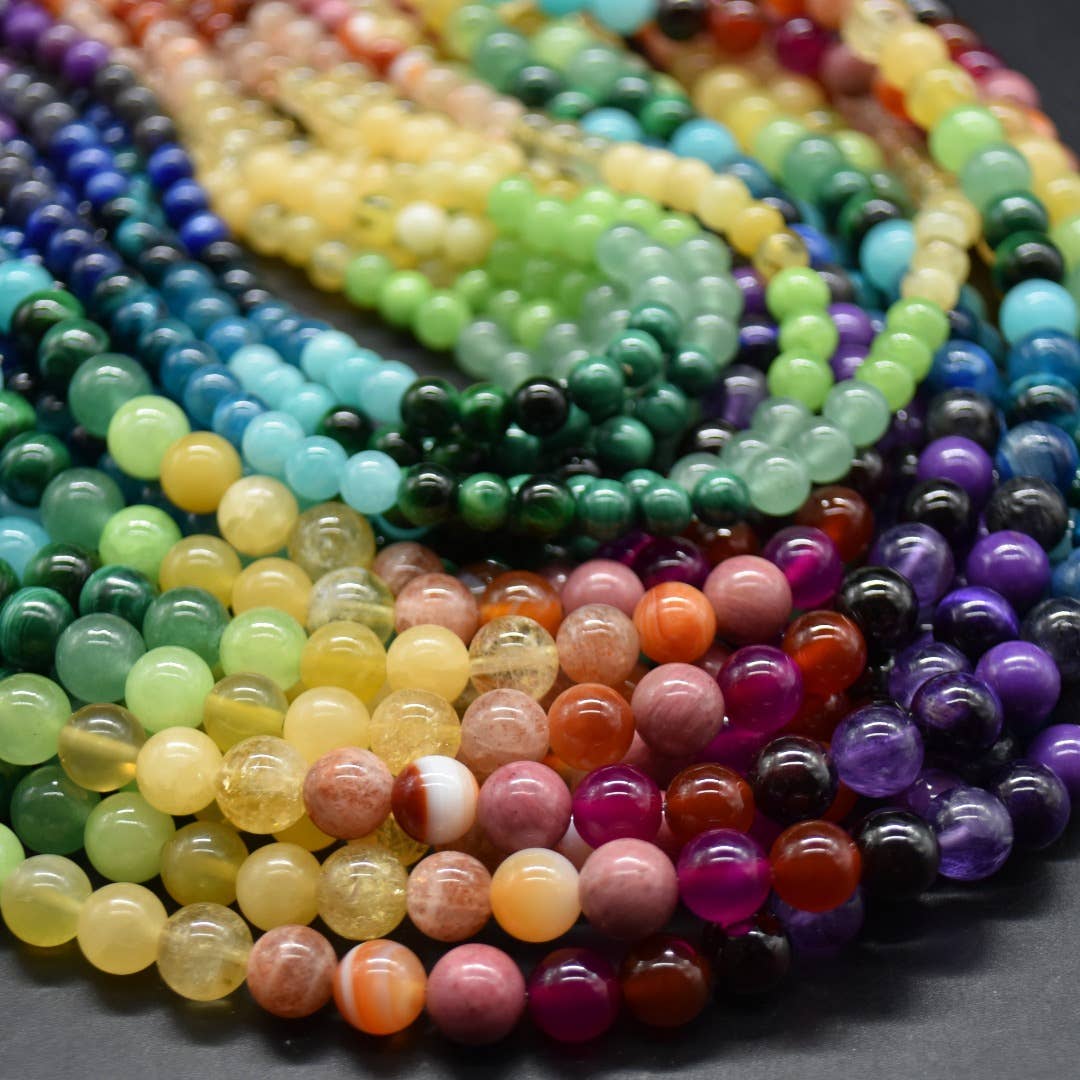 Oriental Direct Craft Supplies - Wholesale Beads - Mixed Gemstone 6mm/8mm Beads 14'' Strand for Jewelry Making3