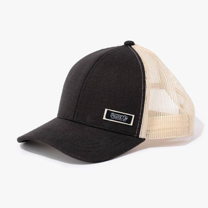 Trunx Hemp hat - Trucker Style (Black & Oyster) for wholesale by Trunx