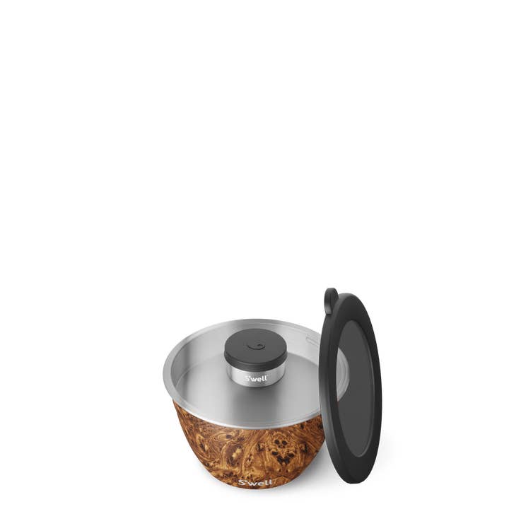 S'well - Wholesale Salad Plate - 64oz Teakwood Salad Bowl Kit1