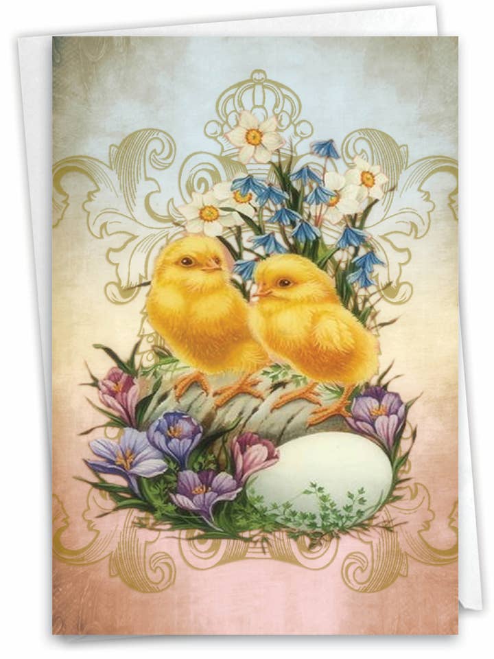 Carte de Pâques - Deux filles vintage pour la vente par NobleWorks