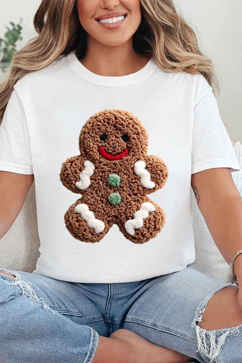 Wholesale Accessory Market - Wholesale Screen Printed T-Shirt - Women's - Faux Yarn Gingerbread Kisses Comfort Colors Adult Ring-Spun Cotton Tee7
