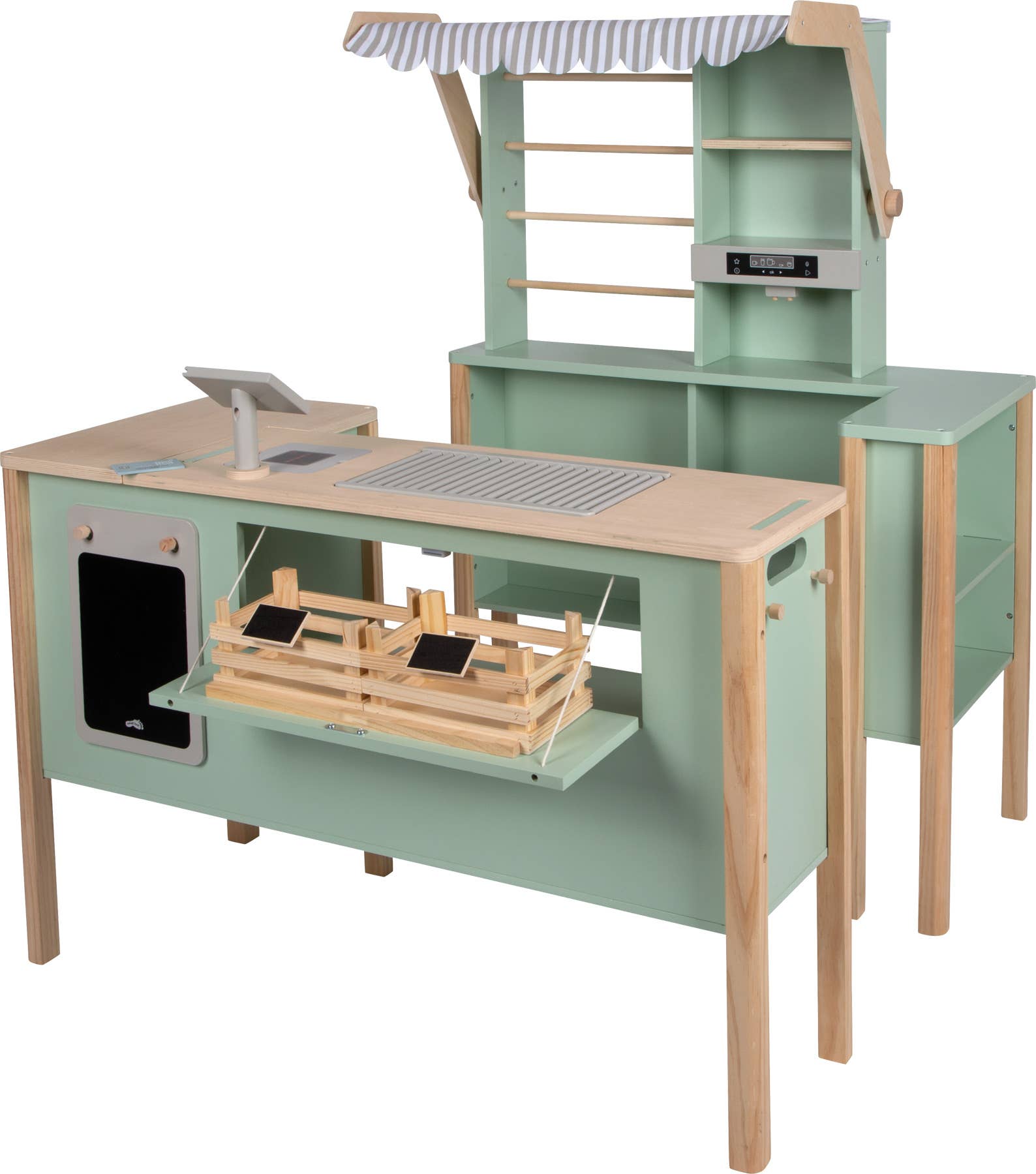 small foot - Wholesale Wood Toy - Kids - Play store and children's kitchen sage green "fresh" | Kitchen | Wood4