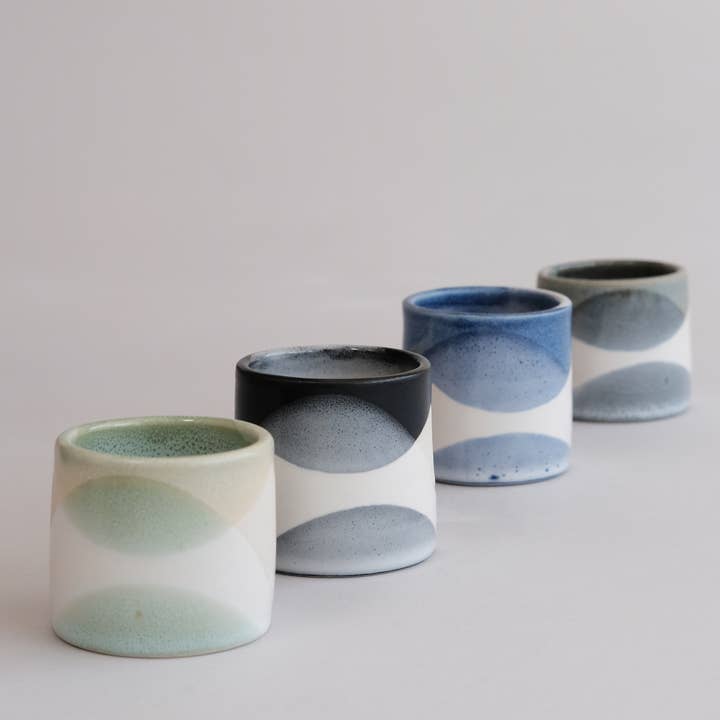 espresso cup 4 fl oz - shot glass - handmade, porcelain for wholesale by FHAR Studio