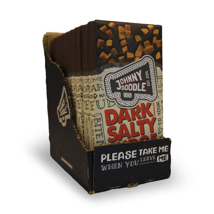 VS Food Online - Johnny Doodle – Fudge por atacado – Chocolate amargo com fudge salgado - Johnny Doodle - Comércio Justo3