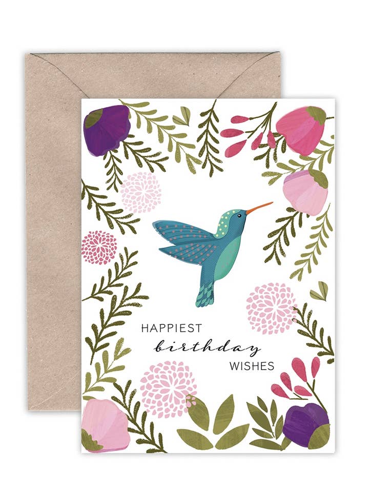 HAPPIEST BIRTHDAY WISHES BIRTHDAY CARD for wholesale by Emma Bryan Design