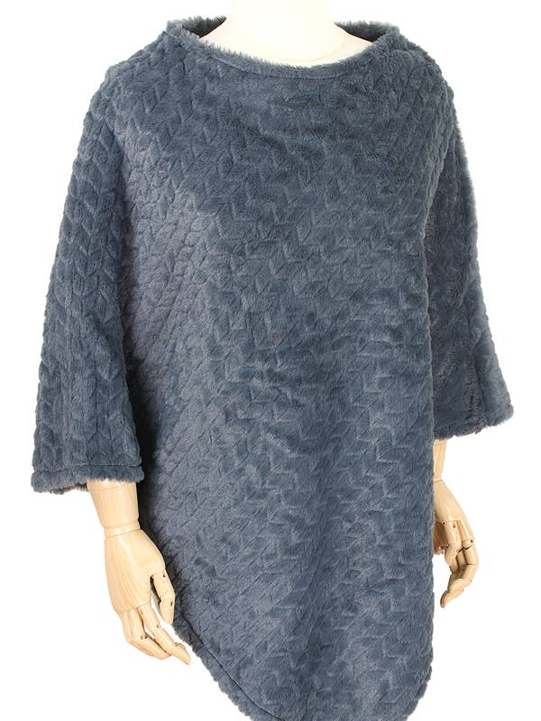 (#166) PONCHO VAN IMITATIEBONT voor wholesale door Jewelry Max