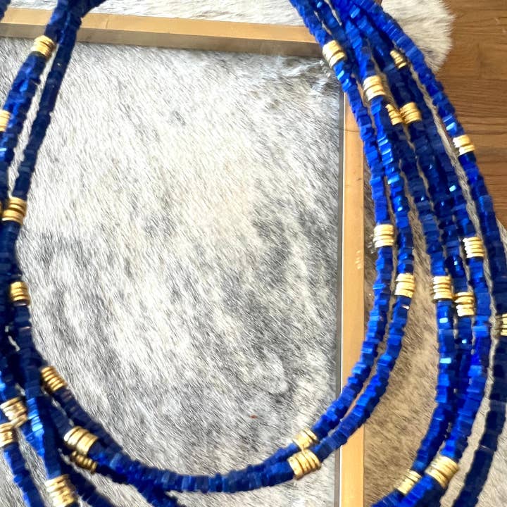 Grace Designs - Wholesale Beaded/Pearl Necklace - Brilliant Blue Necklace0
