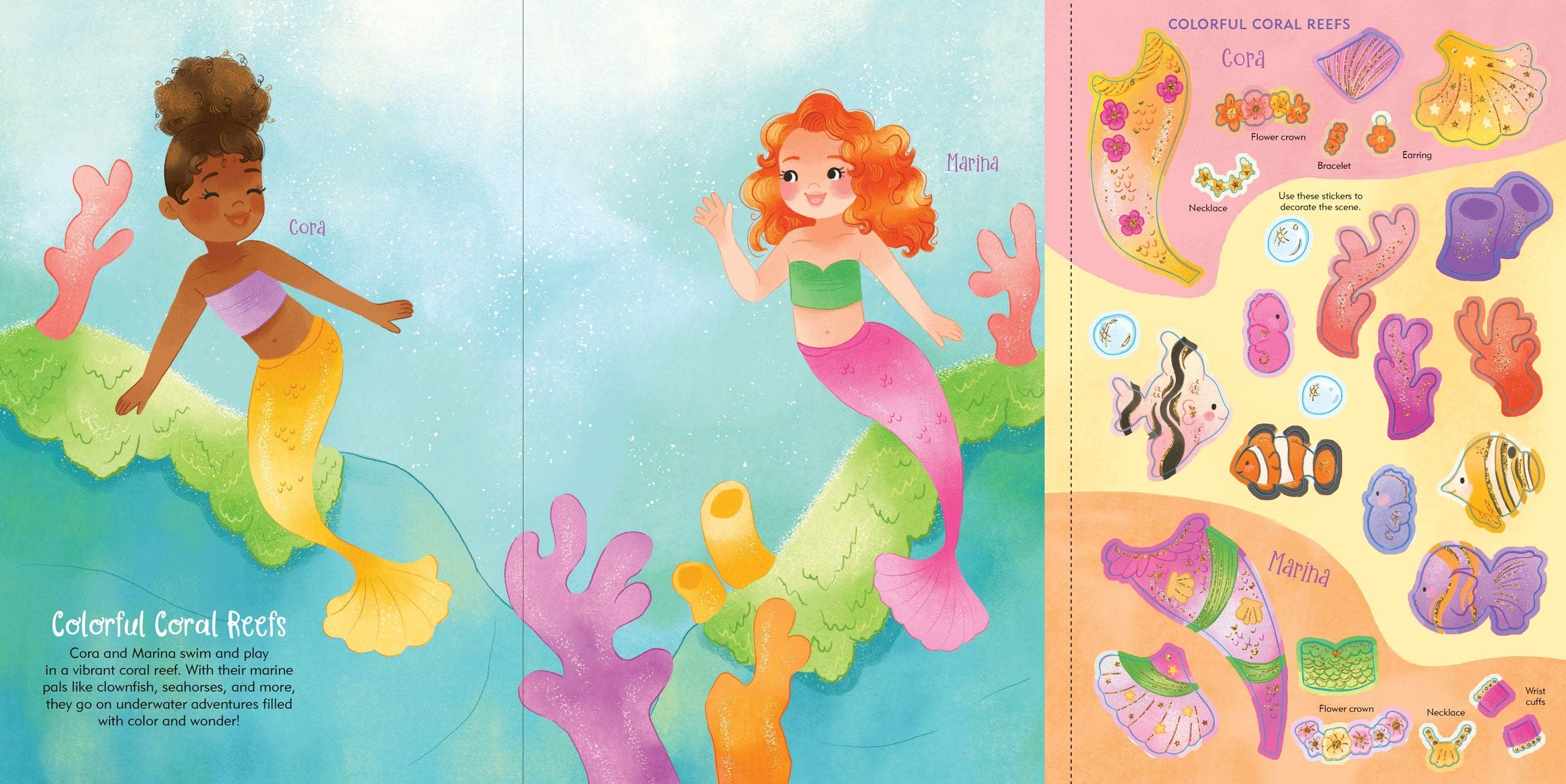 Peter Pauper Press - Wholesale Sticker - Kids & Baby - Mermaids Sticker Doll Dress-Up Book6